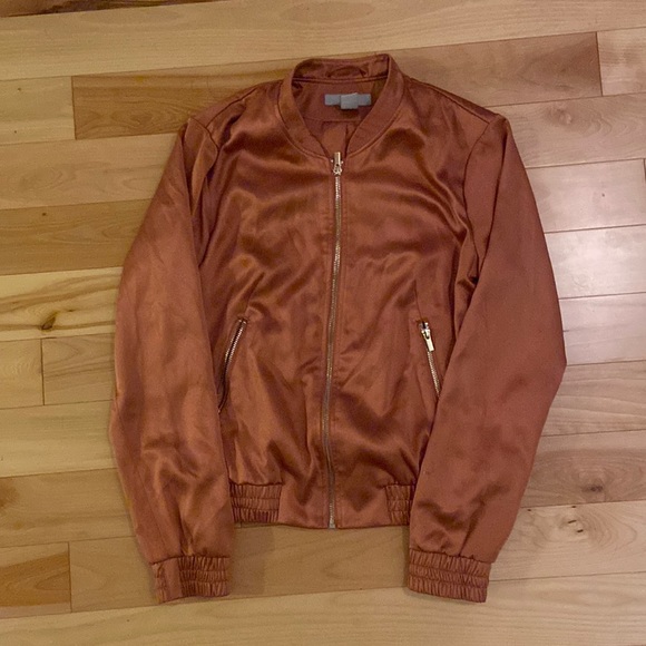 Satin effect bomber jacket size 6/Small - Picture 2 of 11